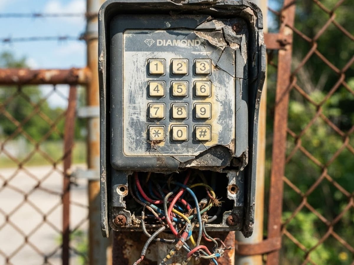 Before: Access Control Keypad Replacement in Boca Raton, Palm Beach
